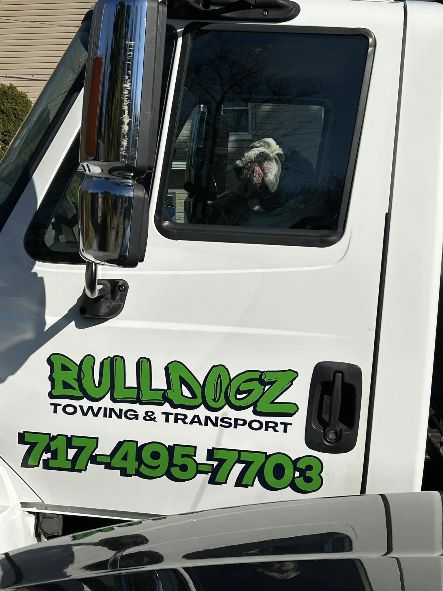 Bulldogz tow truck on a job