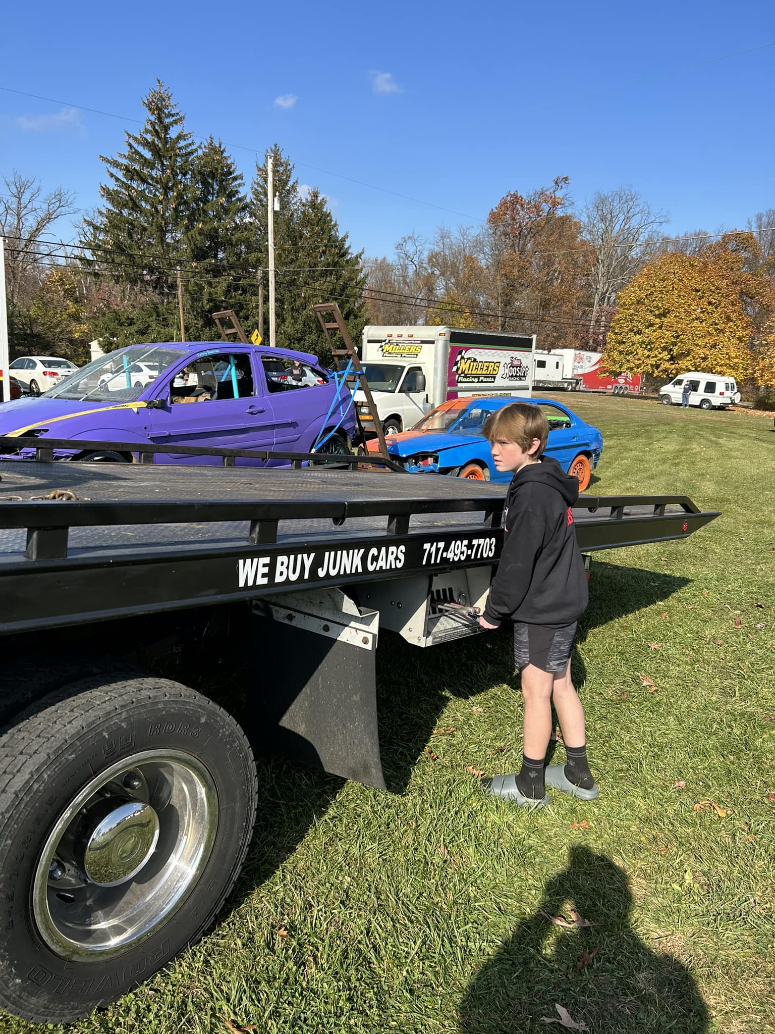 Tow truck on location