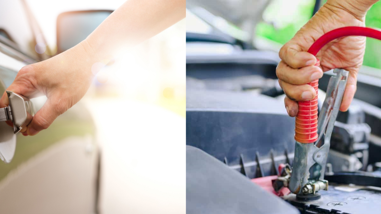 Driver locked out of vehicle calling for help