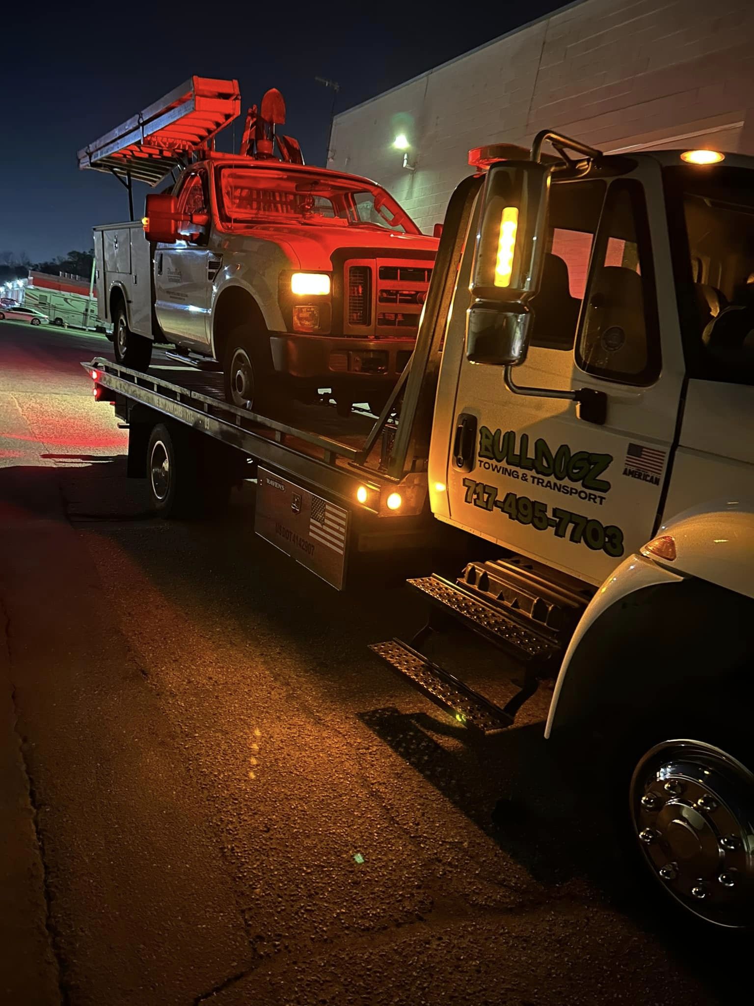 Bulldogz Towing roadside assistance in progress